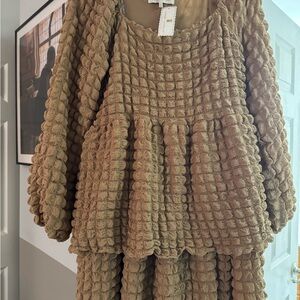 Simply Southern Textured Tan Dress